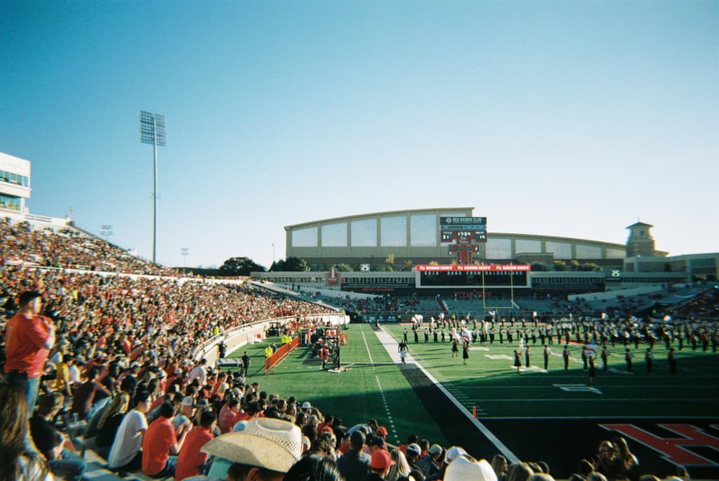 College sports stadium