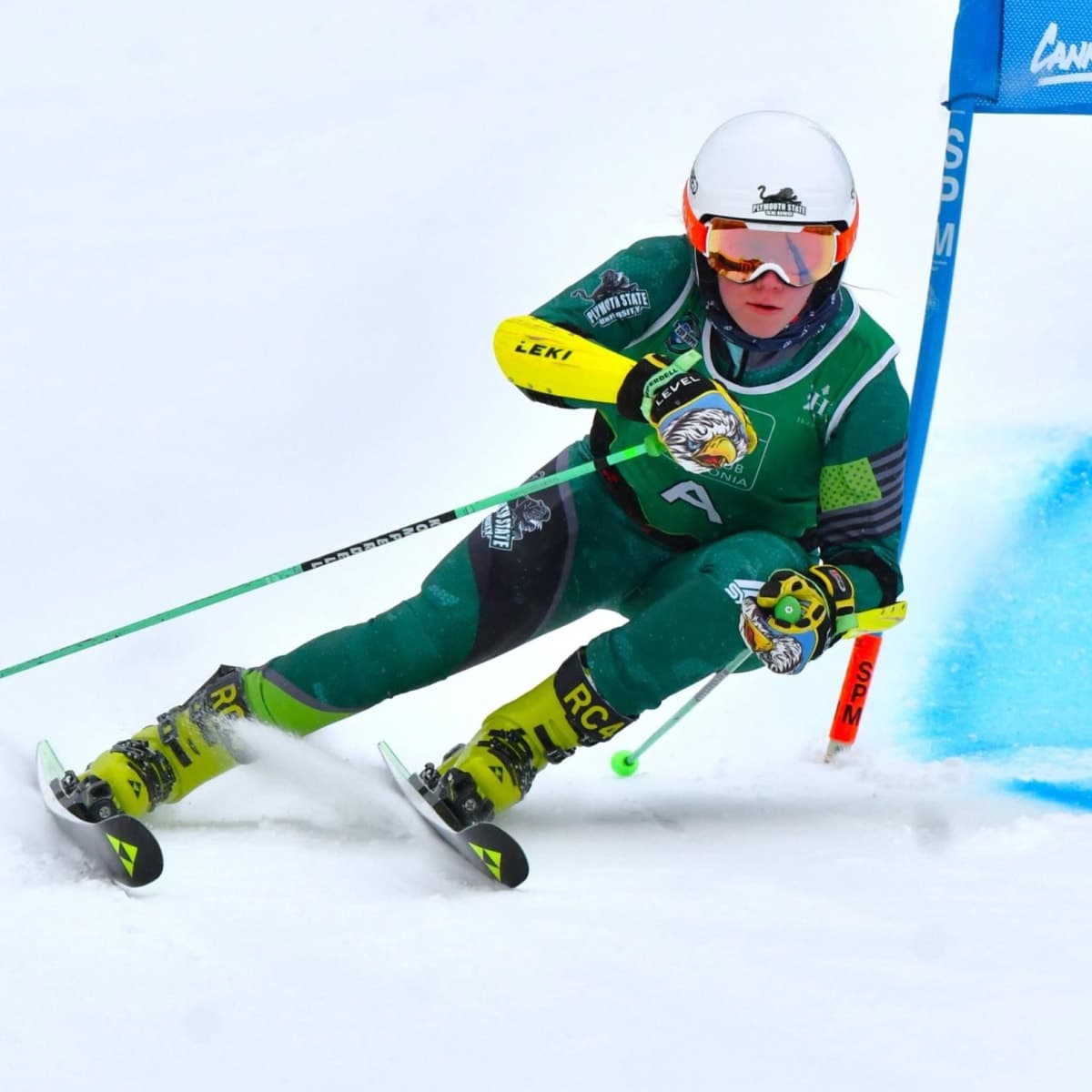 Interview with Julia Müller College skier Julia Müller on the slopes in her university ski gear